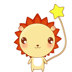 Gif animé lion étoile